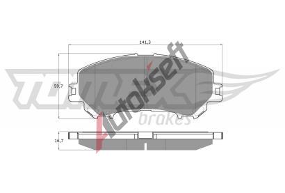 TOMEX Brakes Sada brzdovch destiek TMX TX 15-971, TX 15-971