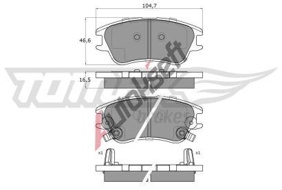 TOMEX Brakes Sada brzdovch destiek TMX TX 15-99, TX 15-99