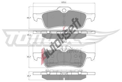 TOMEX Brakes Sada brzdovch destiek TMX TX 16-03, TX 16-03