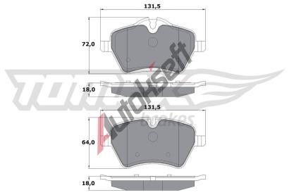 TOMEX Brakes Sada brzdovch destiek TMX TX 16-04, TX 16-04