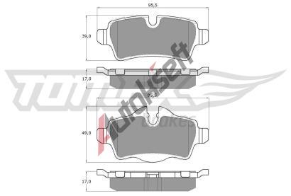 TOMEX Brakes Sada brzdovch destiek TMX TX 16-05, TX 16-05