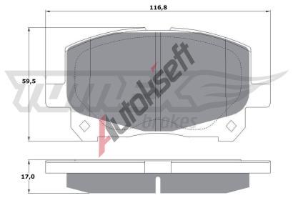 TOMEX Brakes Sada brzdovch destiek TMX TX 16-11, TX 16-11