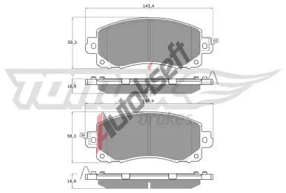 TOMEX Brakes Sada brzdovch destiek TMX TX 16-12, TX 16-12