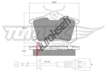 TOMEX Brakes Sada brzdovch destiek TMX TX 16-15, TX 16-15
