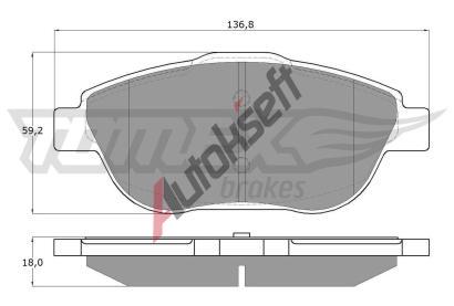 TOMEX Brakes Sada brzdovch destiek TMX TX 16-25, TX 16-25