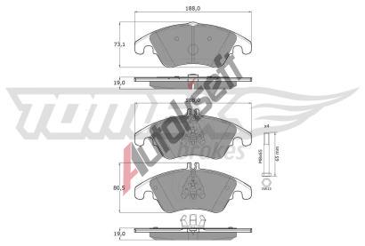 TOMEX Brakes Sada brzdovch destiek TMX TX 16-31, TX 16-31