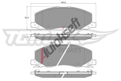 TOMEX Brakes Sada brzdovch destiek TMX TX 16-35, TX 16-35