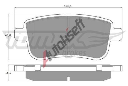 TOMEX Brakes Sada brzdovch destiek TMX TX 16-38, TX 16-38