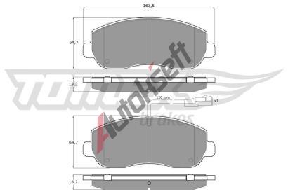 TOMEX Brakes Sada brzdovch destiek TMX TX 16-40, TX 16-40