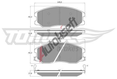TOMEX Brakes Sada brzdovch destiek TMX TX 16-42, TX 16-42
