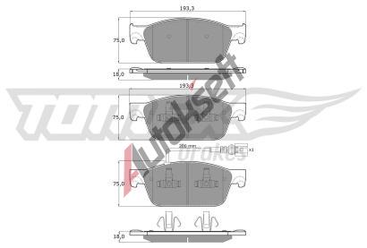 TOMEX Brakes Sada brzdovch destiek TMX TX 16-46, TX 16-46