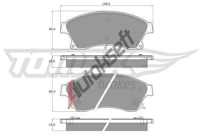 TOMEX Brakes Sada brzdovch destiek TMX TX 16-50, TX 16-50