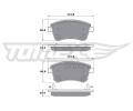 TOMEX Brakes Sada brzdovch destiek ‐ TMX TX 16-53