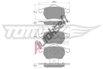 TOMEX Brakes Sada brzdovch destiek TMX TX 16-54, TX 16-54