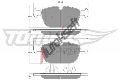 TOMEX Brakes Sada brzdovch destiek TMX TX 16-57, TX 16-57