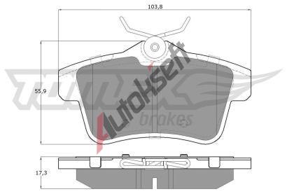 TOMEX Brakes Sada brzdovch destiek TMX TX 16-60, TX 16-60