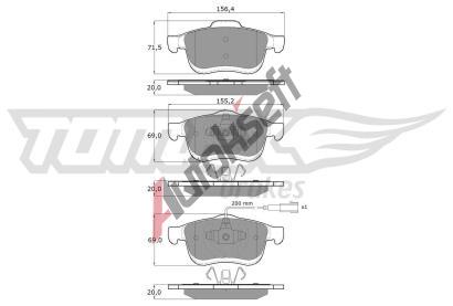 TOMEX Brakes Sada brzdovch destiek TMX TX 16-63, TX 16-63