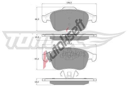 TOMEX Brakes Sada brzdovch destiek TMX TX 16-65, TX 16-65