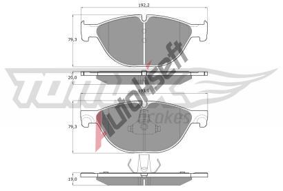TOMEX Brakes Sada brzdovch destiek TMX TX 16-66, TX 16-66