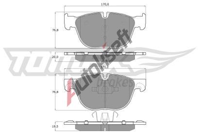 TOMEX Brakes Sada brzdovch destiek TMX TX 16-68, TX 16-68