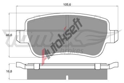 TOMEX Brakes Sada brzdovch destiek TMX TX 16-74, TX 16-74