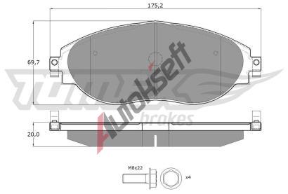 TOMEX Brakes Sada brzdovch destiek TMX TX 16-842, TX 16-842