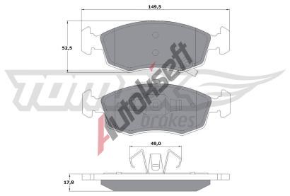 TOMEX Brakes Sada brzdovch destiek TMX TX 16-90, TX 16-90