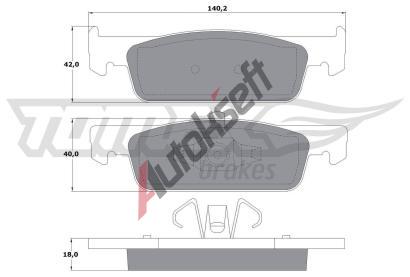TOMEX Brakes Sada brzdovch destiek TMX TX 16-94, TX 16-94