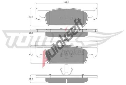TOMEX Brakes Sada brzdov�ch desti�ek TMX TX 16-941, TX 16-941