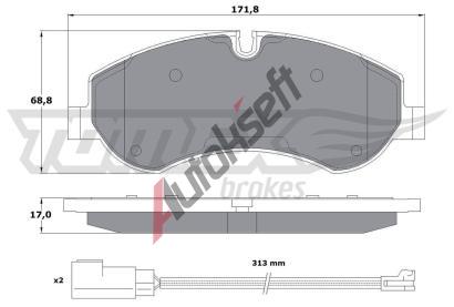 TOMEX Brakes Sada brzdovch destiek TMX TX 16-95, TX 16-95