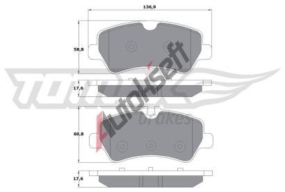 TOMEX Brakes Sada brzdovch destiek TMX TX 16-96, TX 16-96