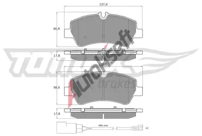 TOMEX Brakes Sada brzdovch destiek TMX TX 16-961, TX 16-961