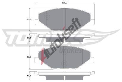 TOMEX Brakes Sada brzdovch destiek TMX TX 16-98, TX 16-98