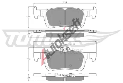 TOMEX Brakes Sada brzdovch destiek TMX TX 17-021, TX 17-021