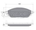 Sada brzdovch destiek TOMEX Brakes ‐ TMX TX 17-04