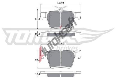TOMEX Brakes Sada brzdovch destiek TMX TX 17-05, TX 17-05