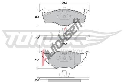 TOMEX Brakes Sada brzdovch destiek TMX TX 17-10, TX 17-10