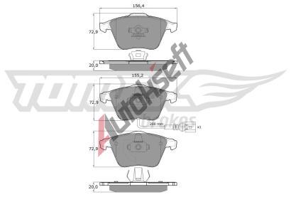 TOMEX Brakes Sada brzdovch destiek TMX TX 17-11, TX 17-11