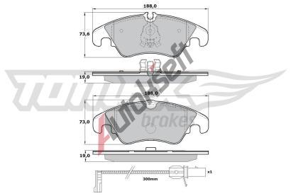 TOMEX Brakes Sada brzdovch destiek TMX TX 17-13, TX 17-13