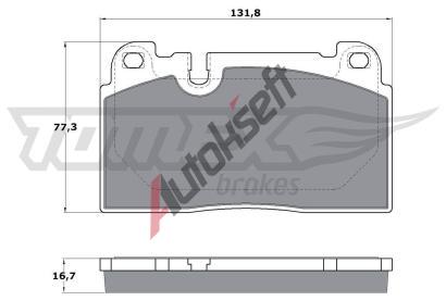 TOMEX Brakes Sada brzdovch destiek TMX TX 17-14, TX 17-14