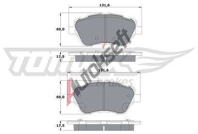 TOMEX Brakes Sada brzdovch destiek TMX TX 17-16, TX 17-16