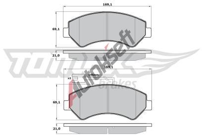TOMEX Brakes Sada brzdov�ch desti�ek TMX TX 17-19, TX 17-19