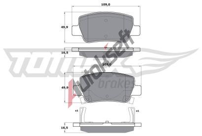 TOMEX Brakes Sada brzdovch destiek TMX TX 17-21, TX 17-21