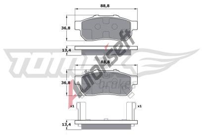 TOMEX Brakes Sada brzdovch destiek TMX TX 17-22, TX 17-22
