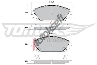 TOMEX Brakes Sada brzdovch destiek TMX TX 17-23, TX 17-23