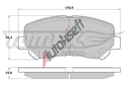 TOMEX Brakes Sada brzdovch destiek TMX TX 17-25, TX 17-25