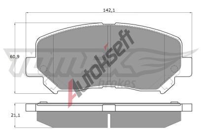 TOMEX Brakes Sada brzdovch destiek TMX TX 17-251, TX 17-251