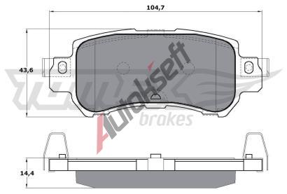 TOMEX Brakes Sada brzdovch destiek TMX TX 17-26, TX 17-26