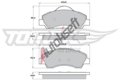 TOMEX Brakes Sada brzdovch destiek TMX TX 17-28, TX 17-28