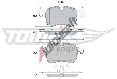 TOMEX Brakes Sada brzdovch destiek TMX TX 17-29, TX 17-29